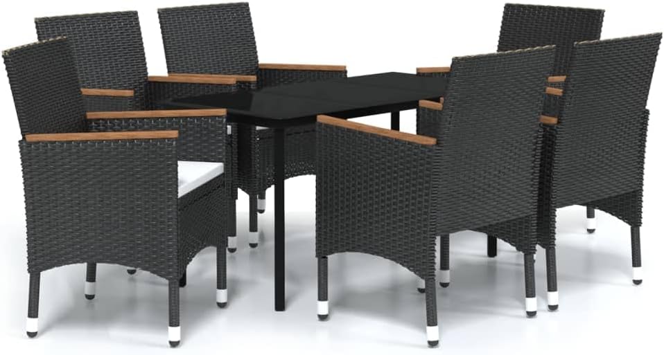 7 Piece Outdoor Dining Set for Unforgettable Memories, Cozy Cushions and Elegant Design