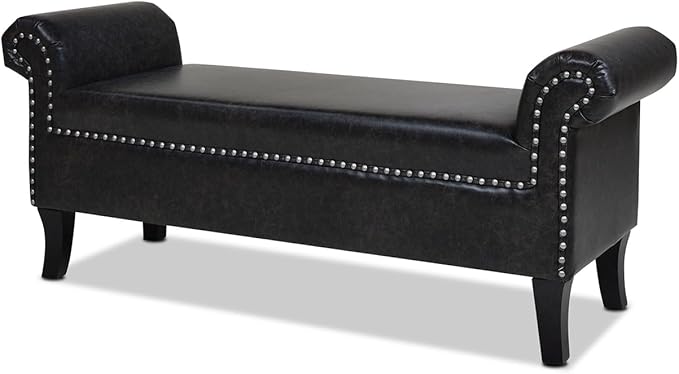 Hayes Armed Fabric Storage Bench
