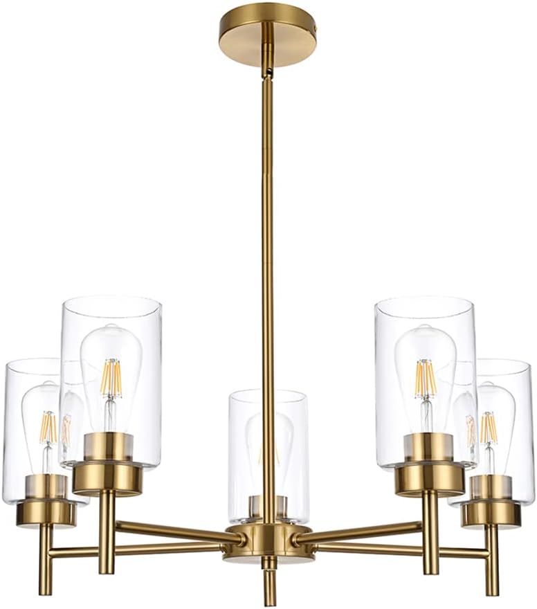 Light Farmhouse Chandelier for Dining Room Kitchen Island, Modern