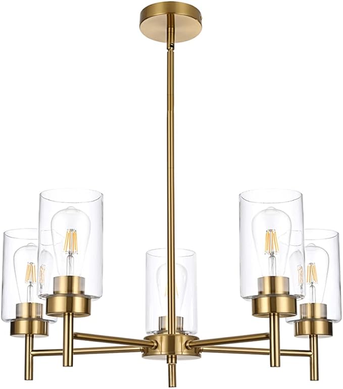 Light Farmhouse Chandelier for Dining Room Kitchen Island, Modern