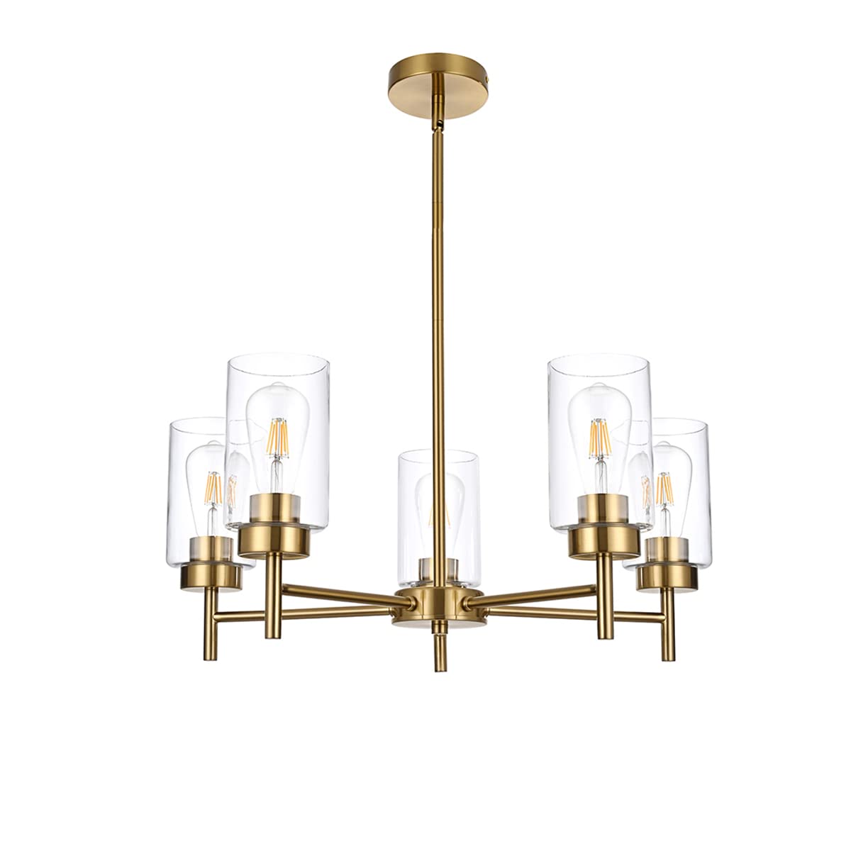 Light Farmhouse Chandelier for Dining Room Kitchen Island, Modern