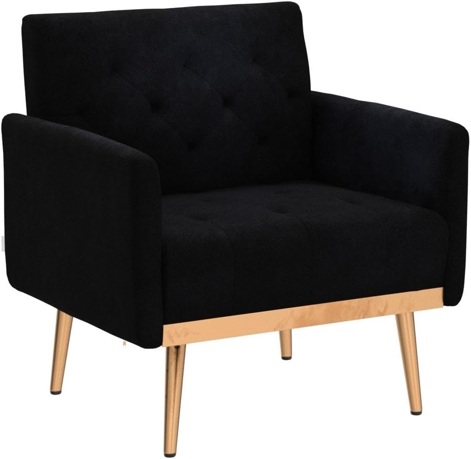 Modern Velvet Single Sofa Chair, Upholstered Accent Living Room Chair