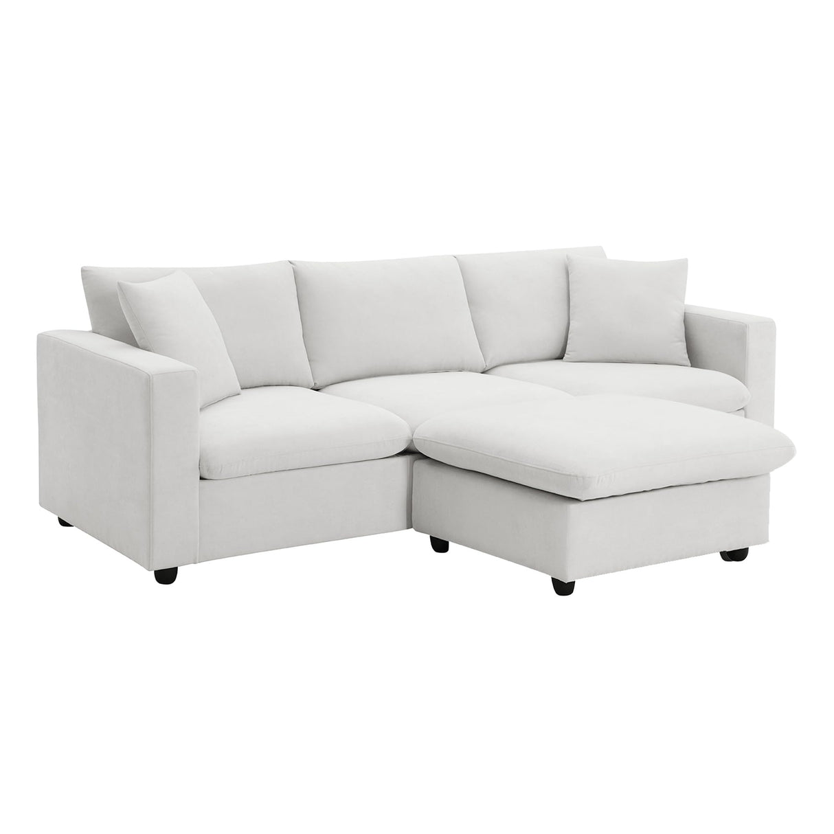 L-Shape Reversible Modular Sectional Sofa Couch