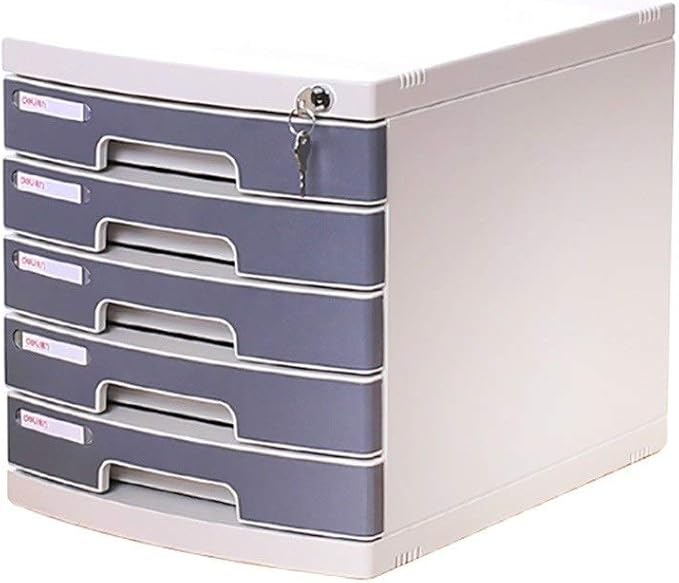 File Cabinet File Drawer Desktop - with Lock Drawer Storage Cabinet, 4/5/6/7 Tier File Cabinet