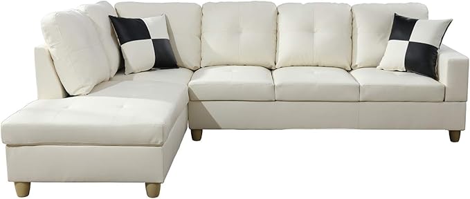 3 PCS Living Room Set, Sectional Sofa Set, L-Shape Couch in Home