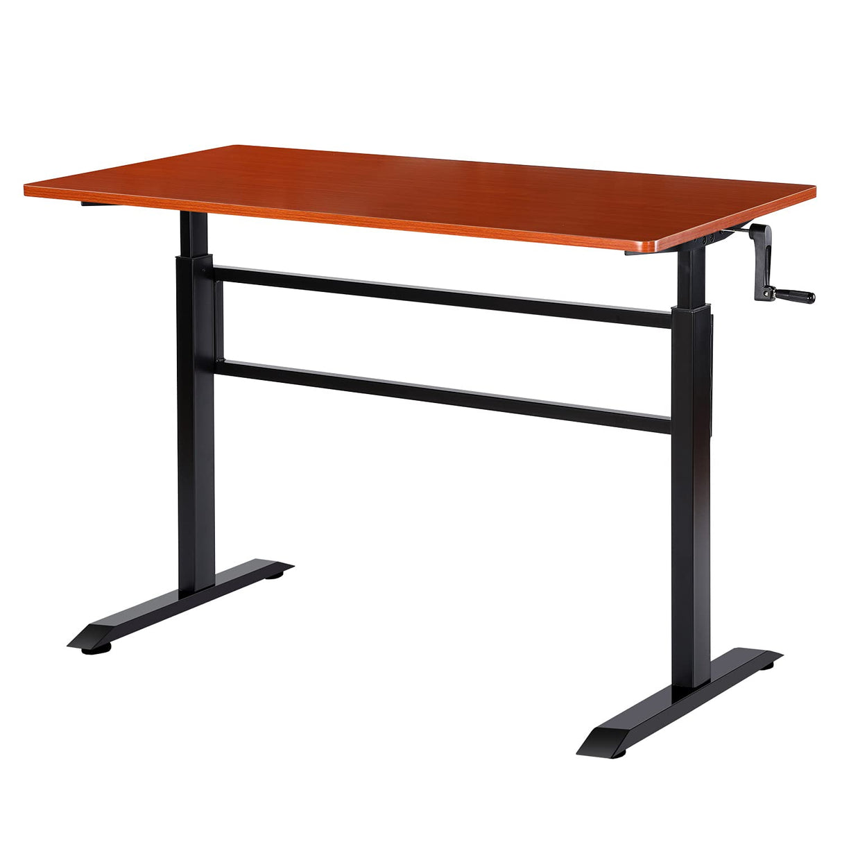 Manual Standing Desk Adjustable Height Heavy Duty Game Desk, Crank Adjustable Desk