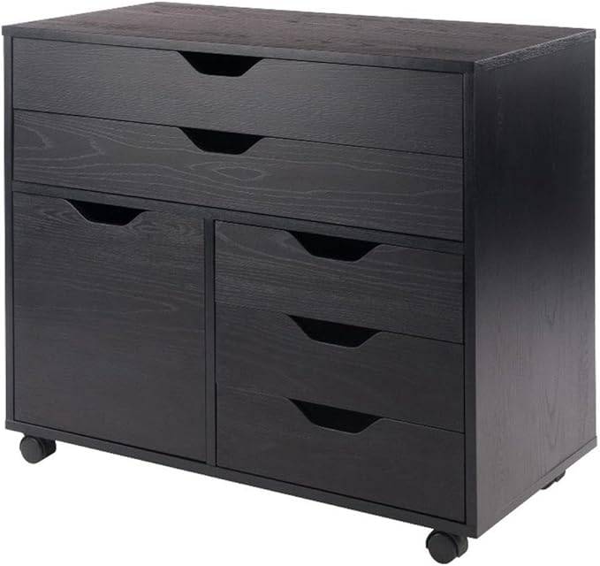 Halifax Storage Mobile Cabinets, 1 Door, 3 Drawers, 2 Wide Drawers, for Home Office