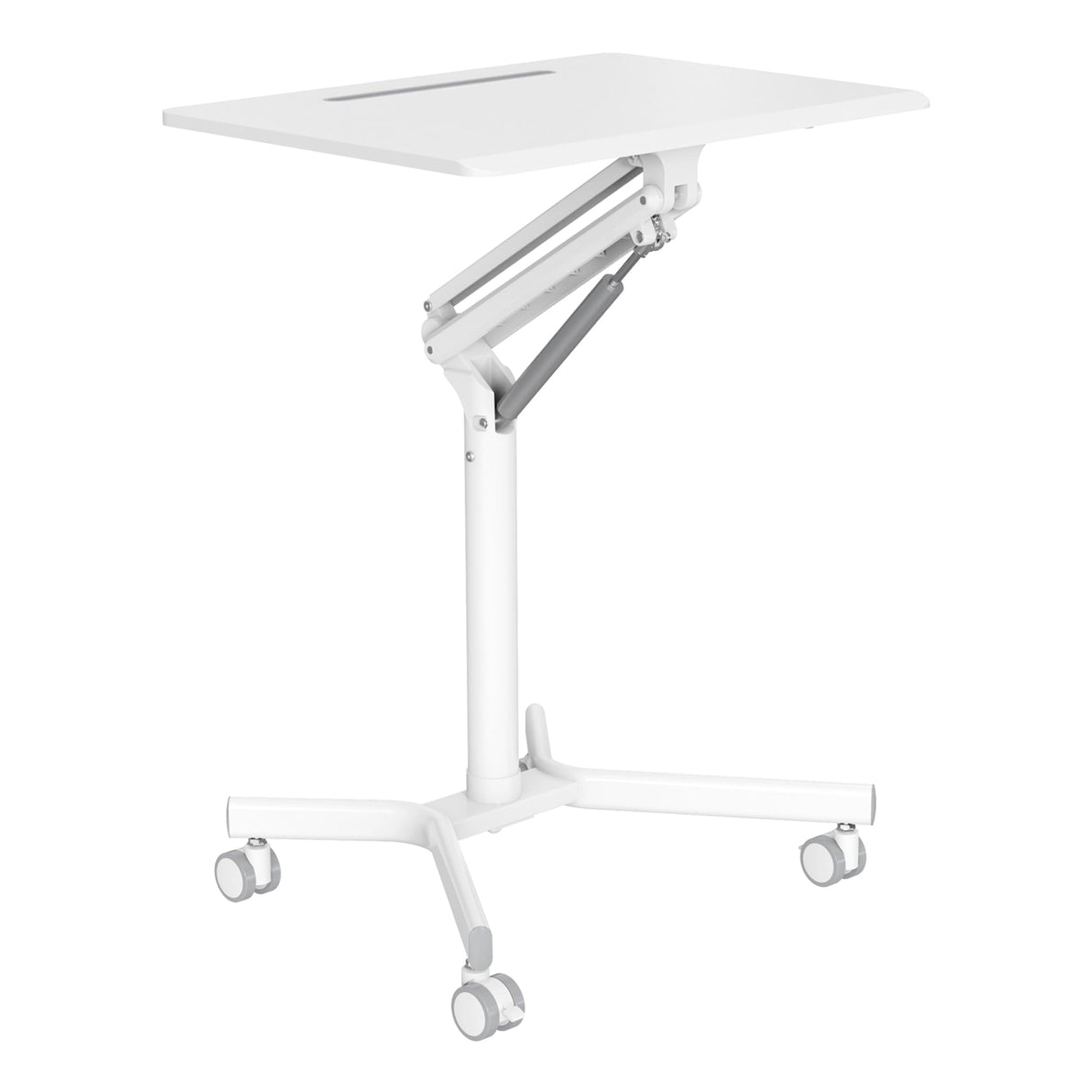28"W Mobile Sit-to-Stand Compact Desk/Laptop Cart Workstation