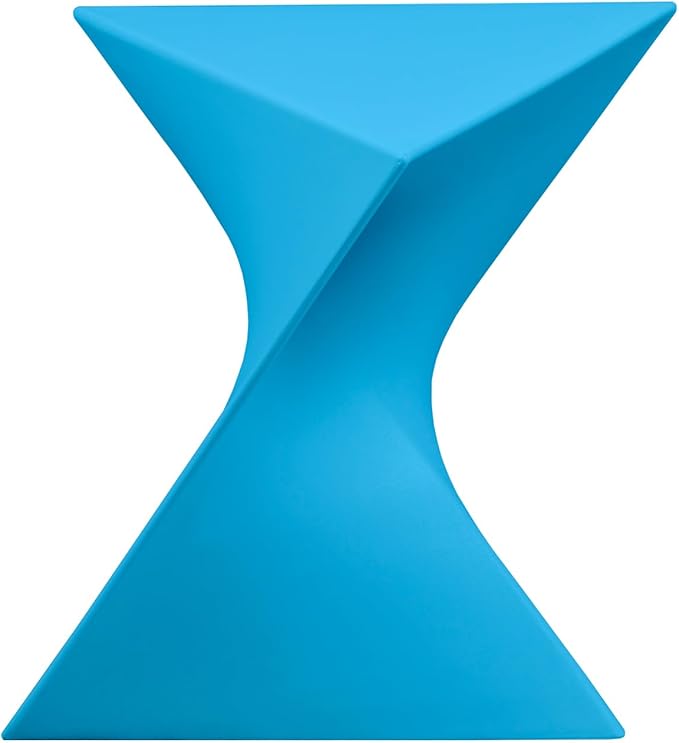 15.75" Red Stackable Side Table - Weather-Resistant Triangular Plastic Accent End Table