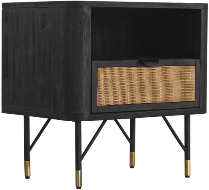 Saratoga Nightstand in Black Acacia