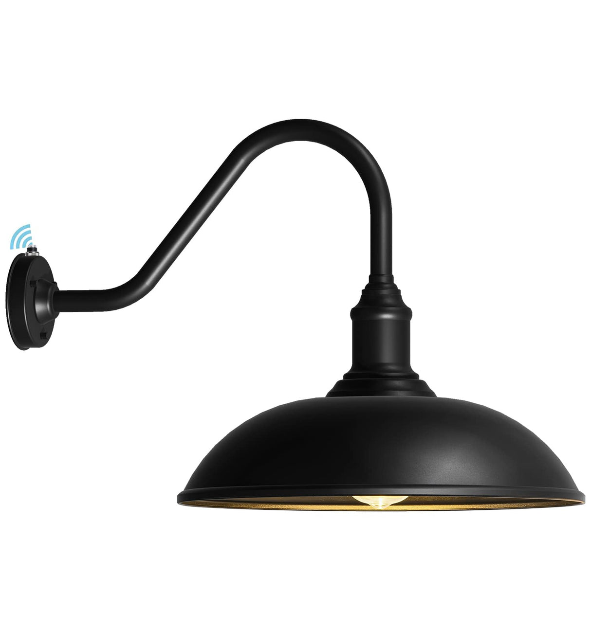 Outdoor Barn Light - 18 Inch Dusk to Dawn Large Exterior Fixture with Extended Arm Gooseneck Light