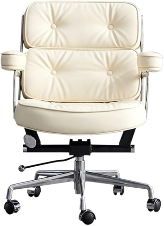 Ergonomic Office Chair, Executive Office Chair Genuine Leather Light Luxury Home \