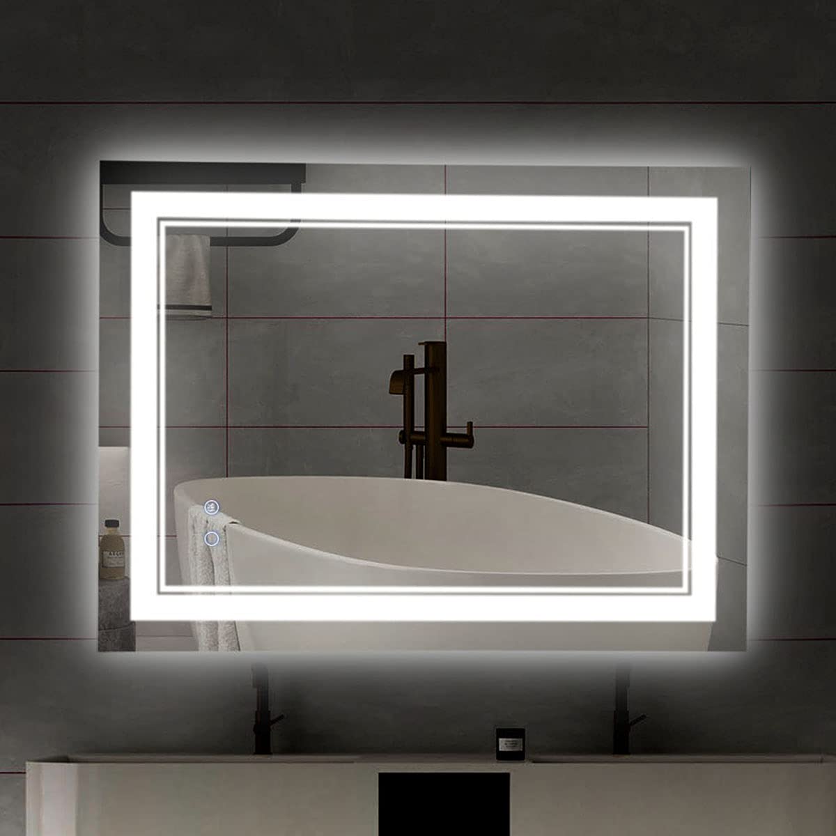 LED Bathroom Mirror, Bathroom Mirror with Lights, LED Mirror