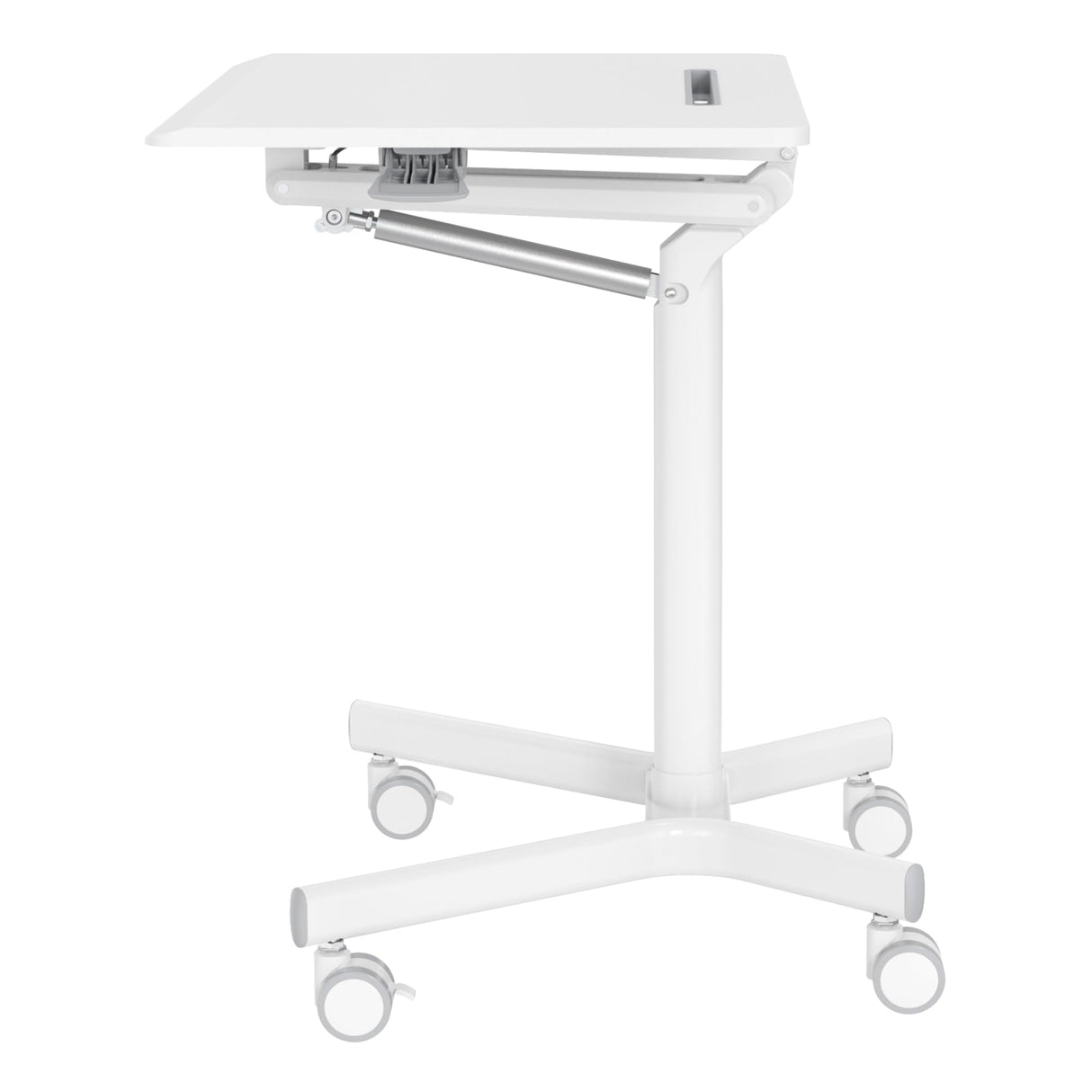 28"W Mobile Sit-to-Stand Compact Desk/Laptop Cart Workstation