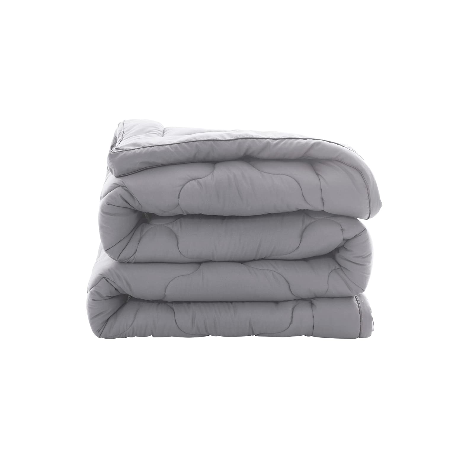 NexHome Comforter Duvet Insert - Quilted Comforters Queen Size, All Season Duvet, Down Alternative Bedding Comforter with Corner Tabs (Light Grey,Queen 88"x88")