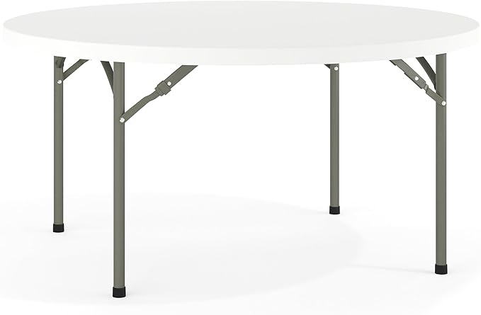 EventMate – 2ft Round Plastic Folding Table for Indoor & Outdoor Gatherings