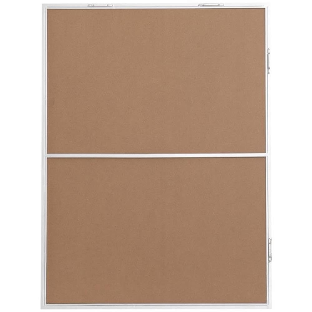 36" x 27" Contemporary Metal Frame Mirror in Silver