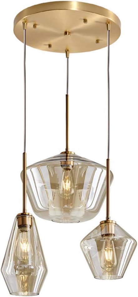 Healer Pendant Lighting Hanging Lamp for Kitchen Island Flush Mount, Modern Gold
