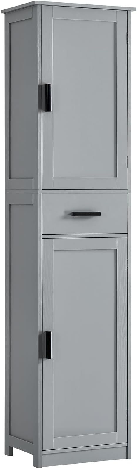 67“ Tall Bathroom Cabinet, Storage Cabinet with 4 Shelves & 2 Doors, Narrow Storage