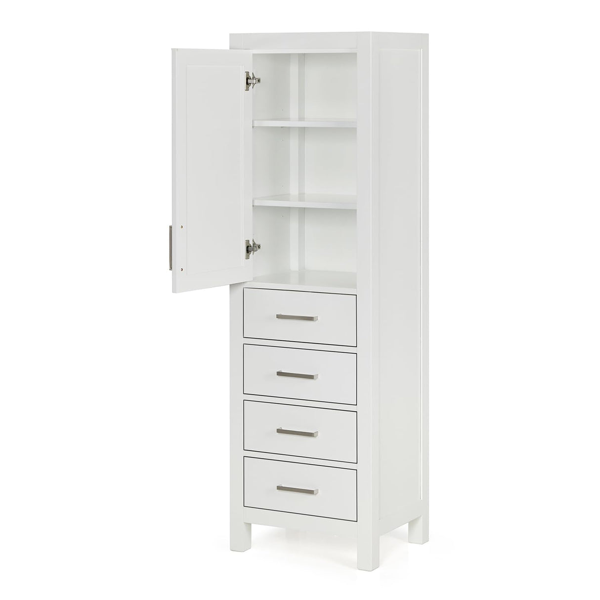 Cambridge Bathroom Storage Cabinet - Solid Hevea Wood and Fully Assembled for Long