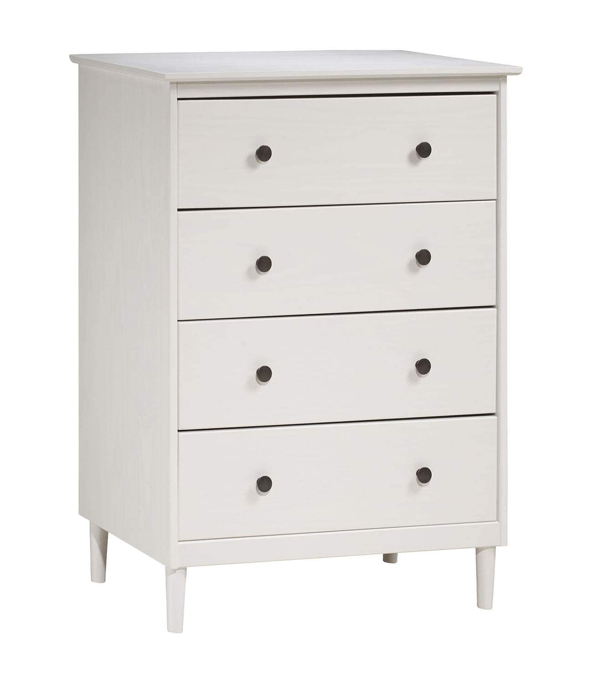 Tall Wood Dresser Bedroom Storage Drawer 4 Drawer White