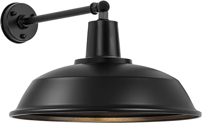 15" Large Outdoor Gooseneck Barn Light, Door Classic Farmhouse Outdoor Wall Light Exterior Lighting