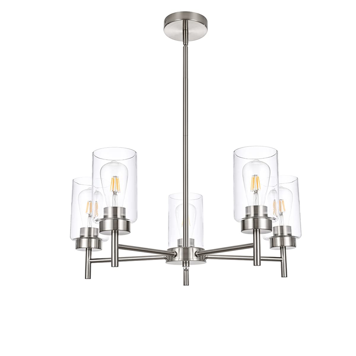 Light Farmhouse Chandelier for Dining Room Kitchen Island, Modern