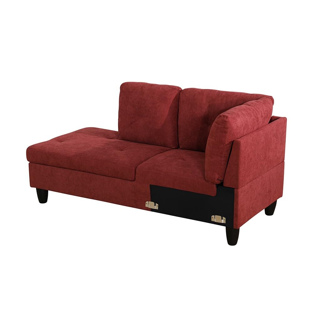 2-Piece Modern L-Shaped Sectional Sofa with 66" Chaise Lounge & Left Armrest