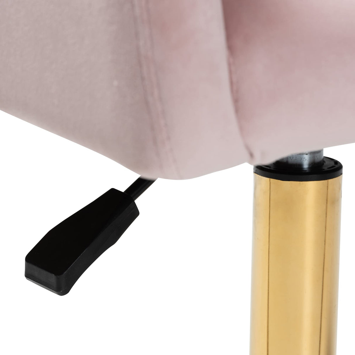 Office Chair, One Size, Blush Pink/Gold