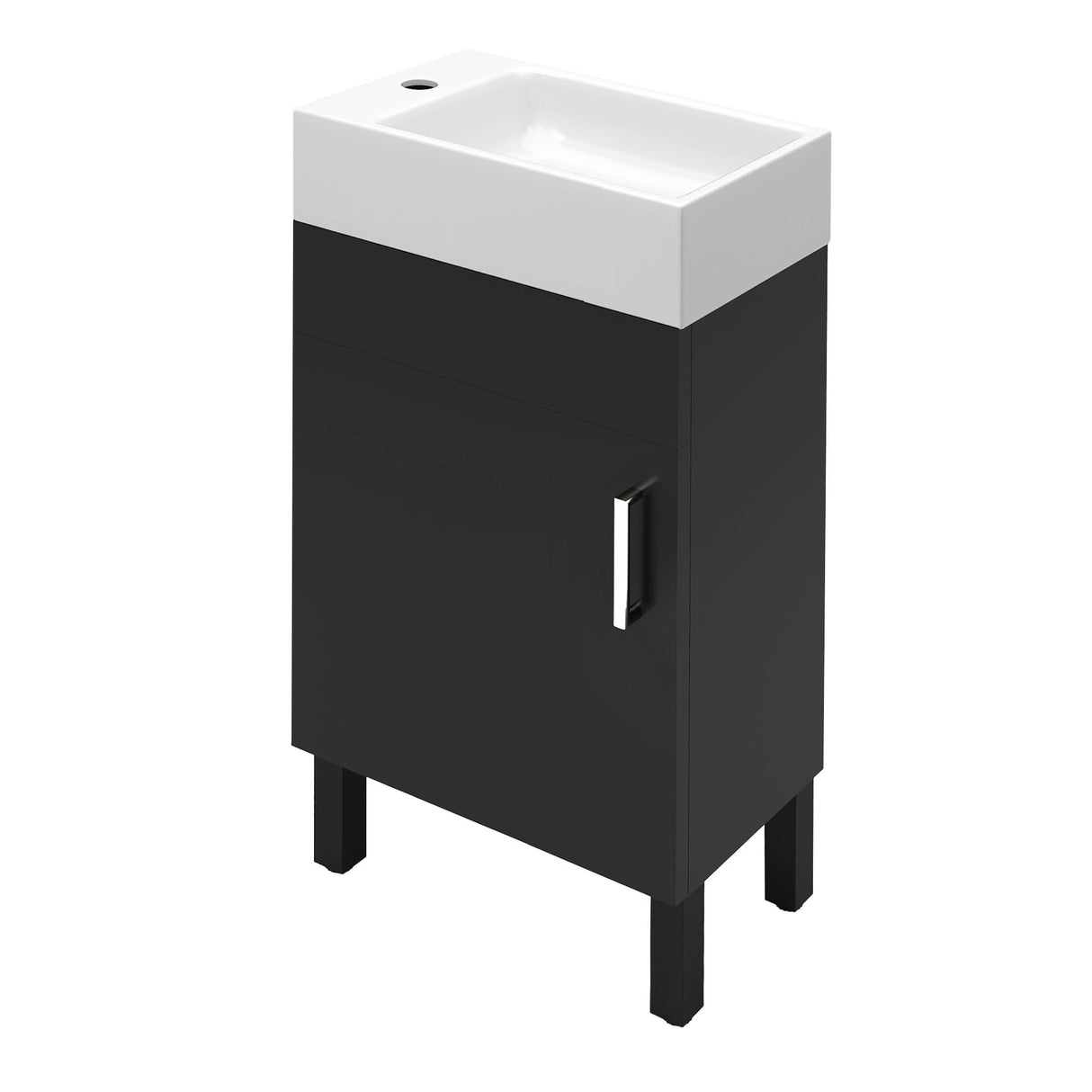 16 Inch Bathroom Vanity with Sink, Bathroom Cabinet Vanity for Small Space