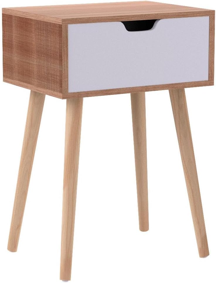 Set of 2 Modern Wood Nightstand, Bedside Table