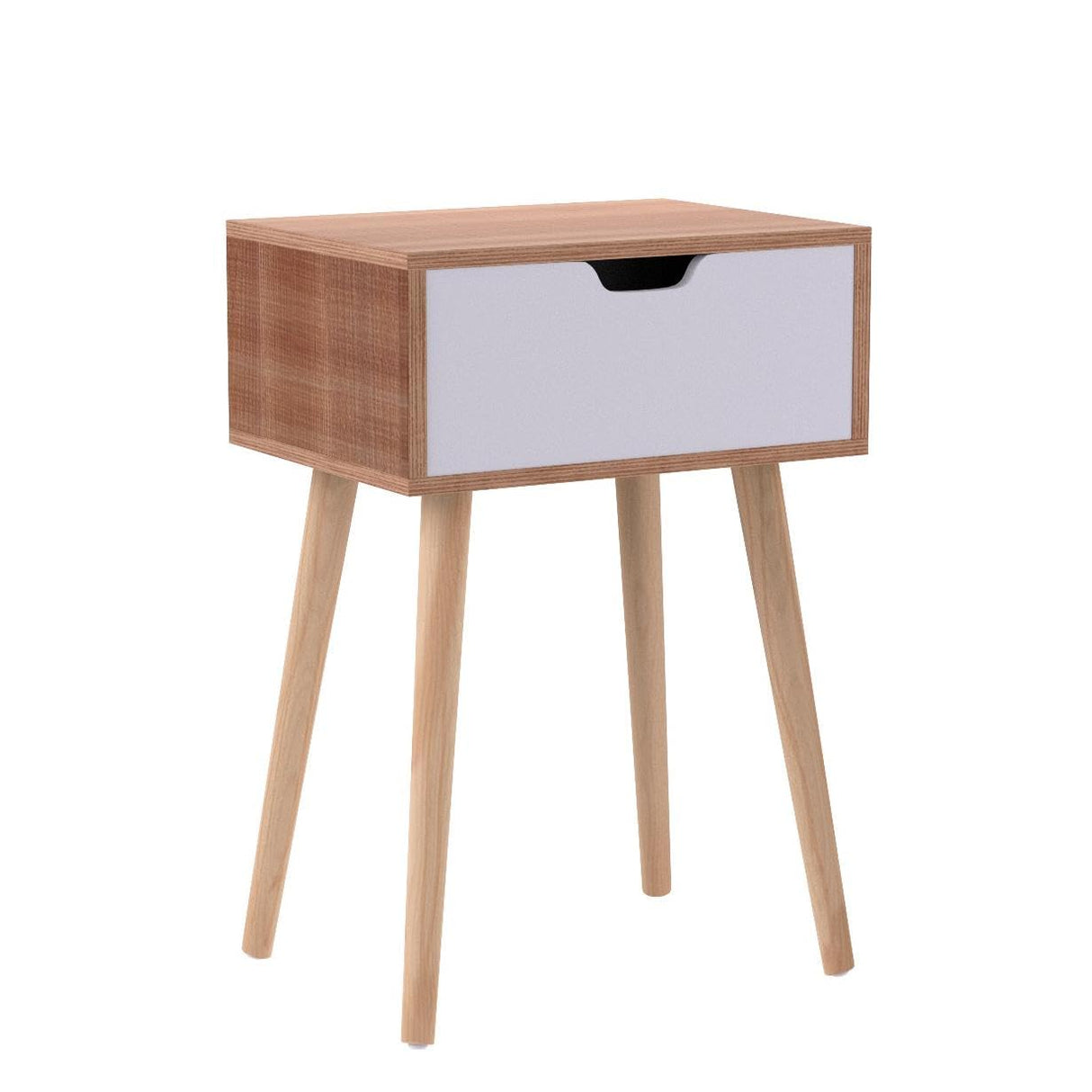 Set of 2 Modern Wood Nightstand, Bedside Table