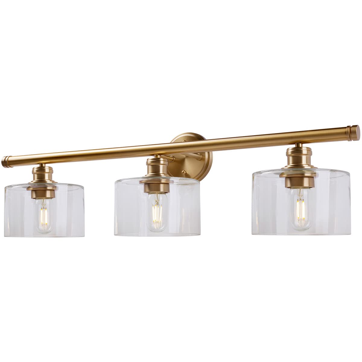 Zane - 3 Light Bath Vanity in Transitional Style-9.25 Inches Tall and 32.75 Inches Wide-Soft Gold Finish