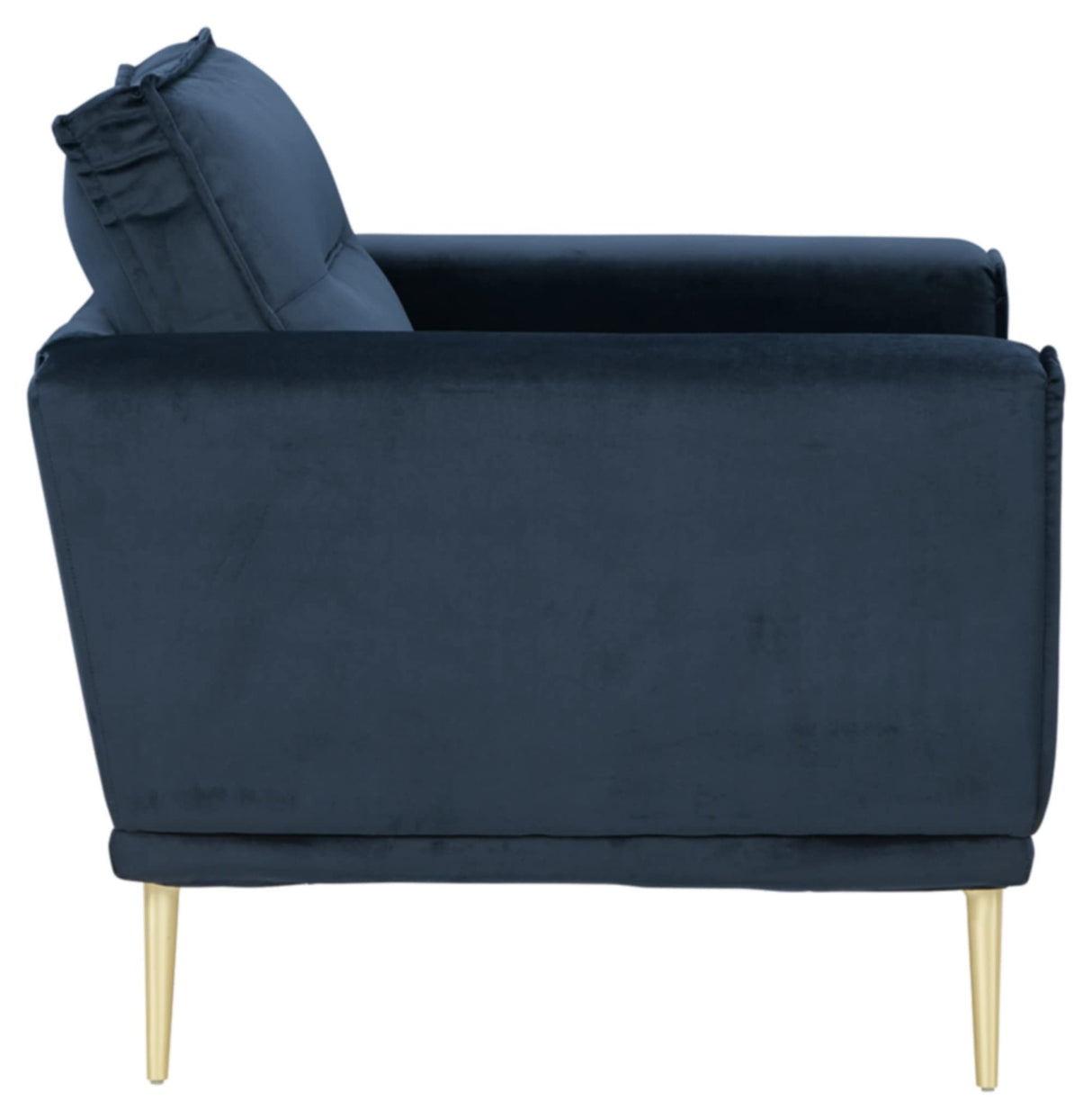 Macleary Contemporary Faux Leather Chair, Navy
