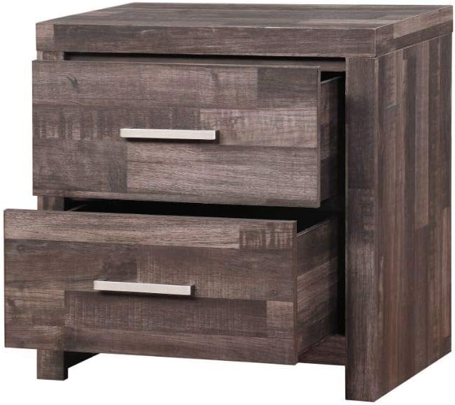 Rustic 2-Drawer Nightstand