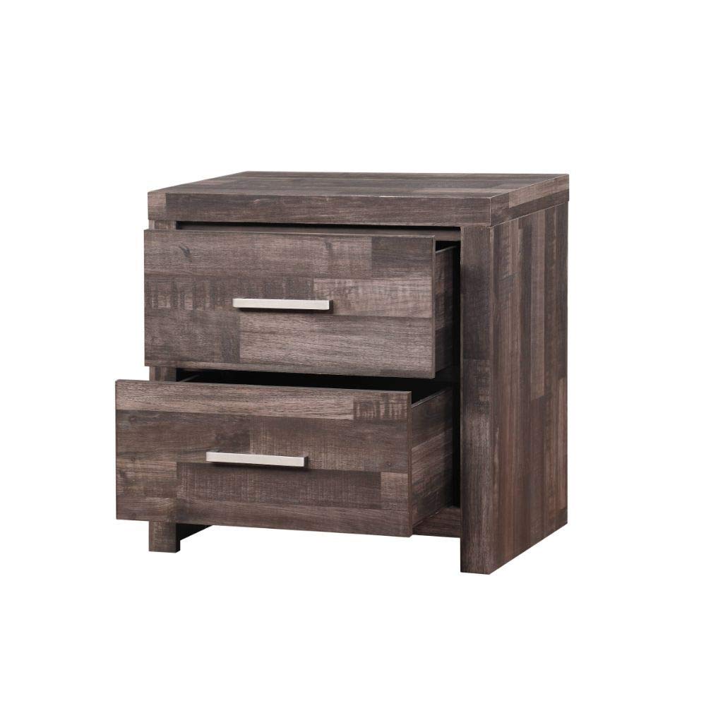 Rustic 2-Drawer Nightstand