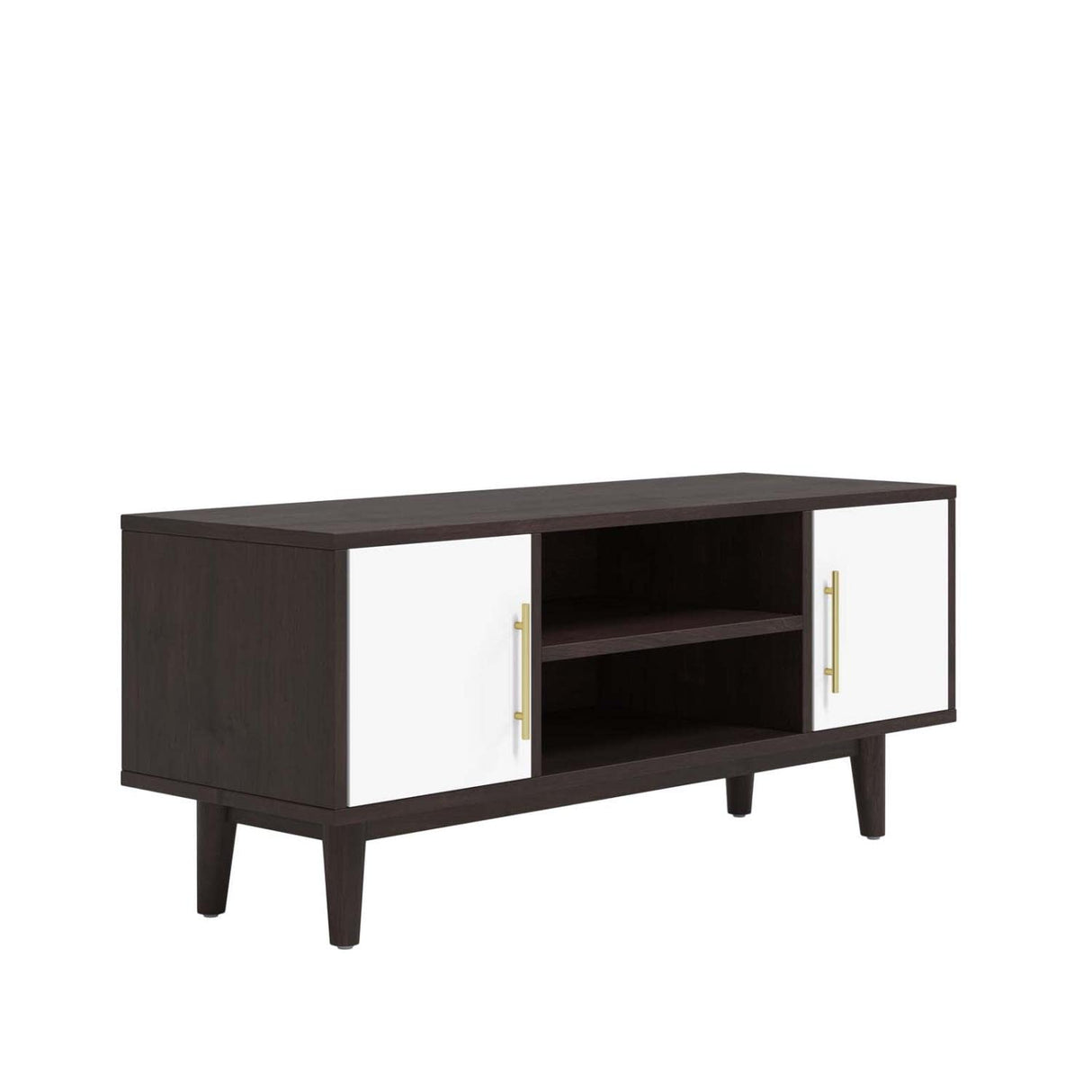 Daxton Mid-Century Modern, 43" TV Stand, Cappuccino White