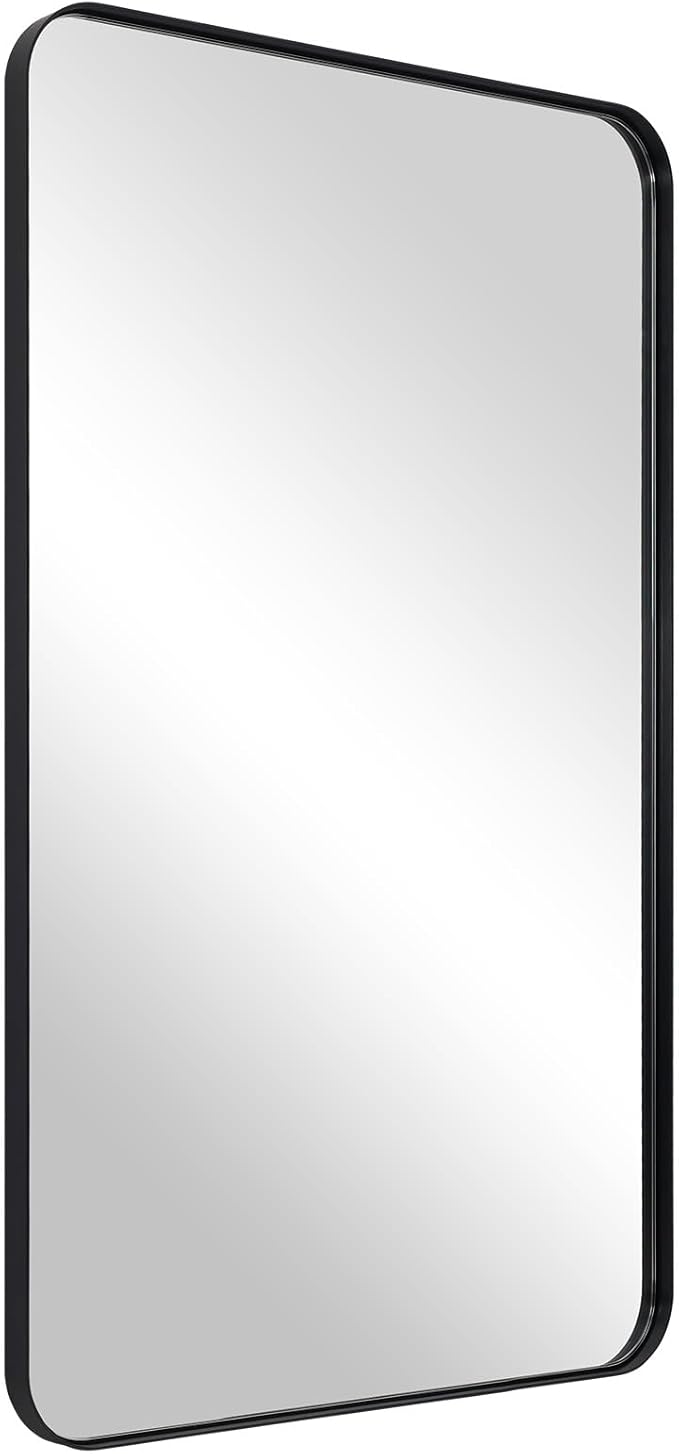 Black Bathroom Mirror, Bathroom Vanity Wall Mounted Mirror