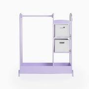 Store Dress-up Center – Lavender: Pretend Play Storage Closet with Mirror & Shelves