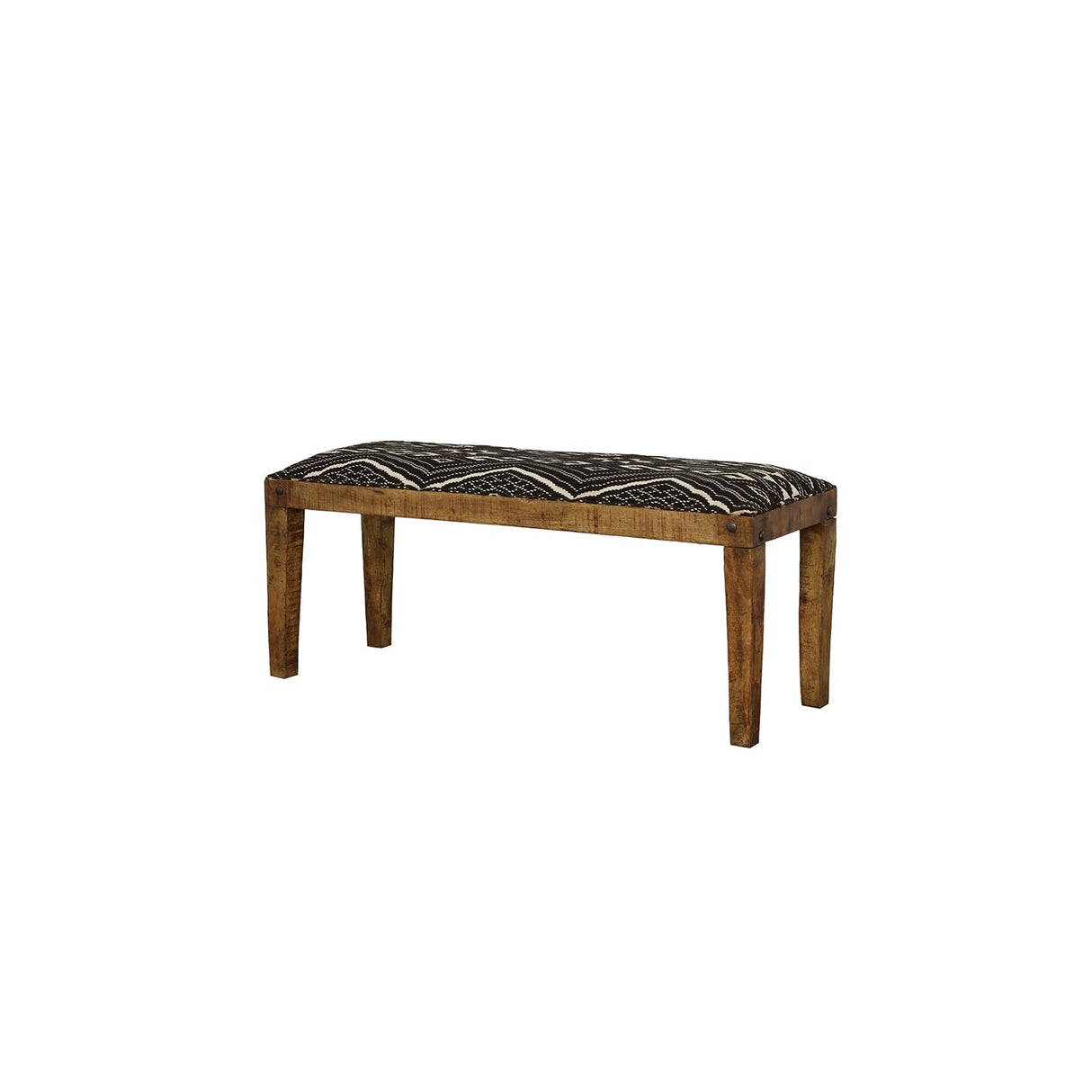 Serene Rectangular Upholstered Bench 46" D x 16" W x 18" H Black Natural 910177