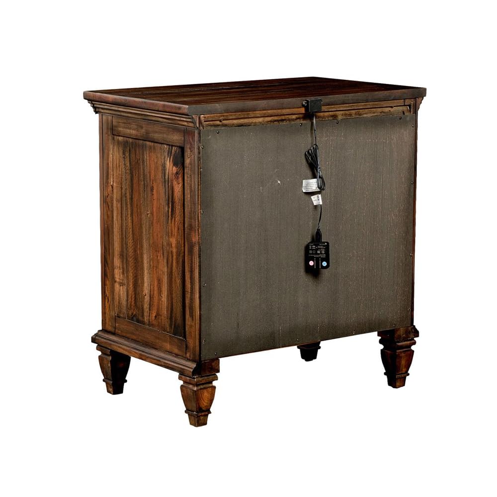 Avenue 3-Drawer Nightstand Weathered Burnished Brown
