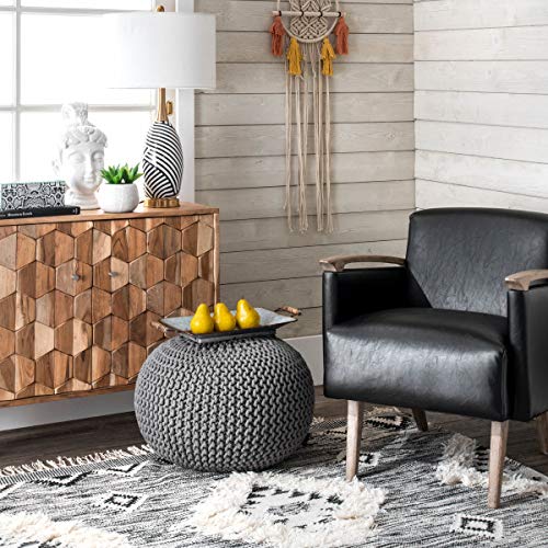 Ling Round Knit Ottoman Pouf