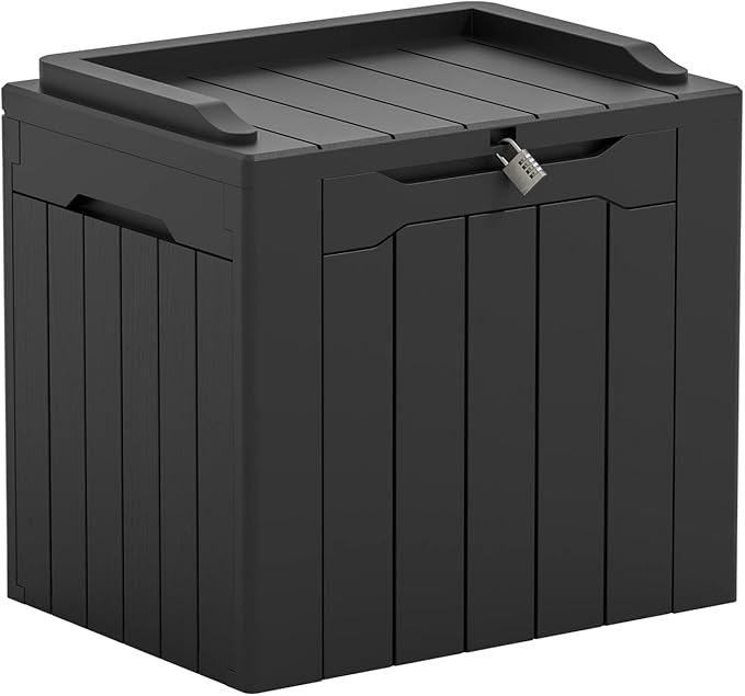 31 Gallon Resin Deck Box Large Outdoor Storage for Patio Furniture