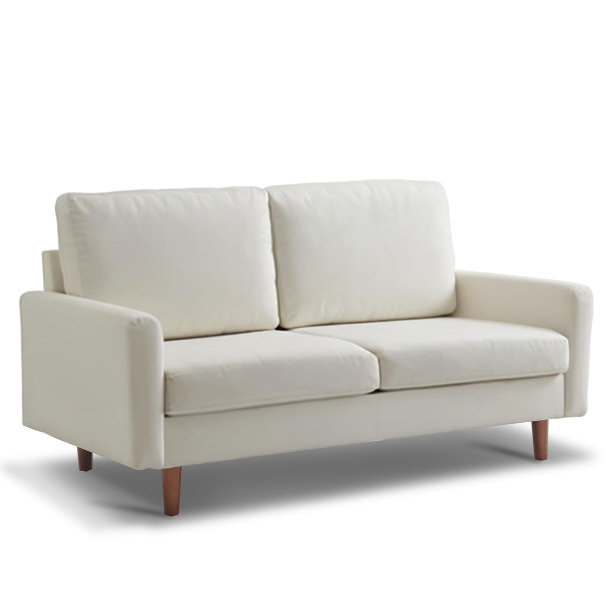 57" Loveseat Couch Sofa,Mid-Century Modern Love Seat Couch with Armrests for Living Room