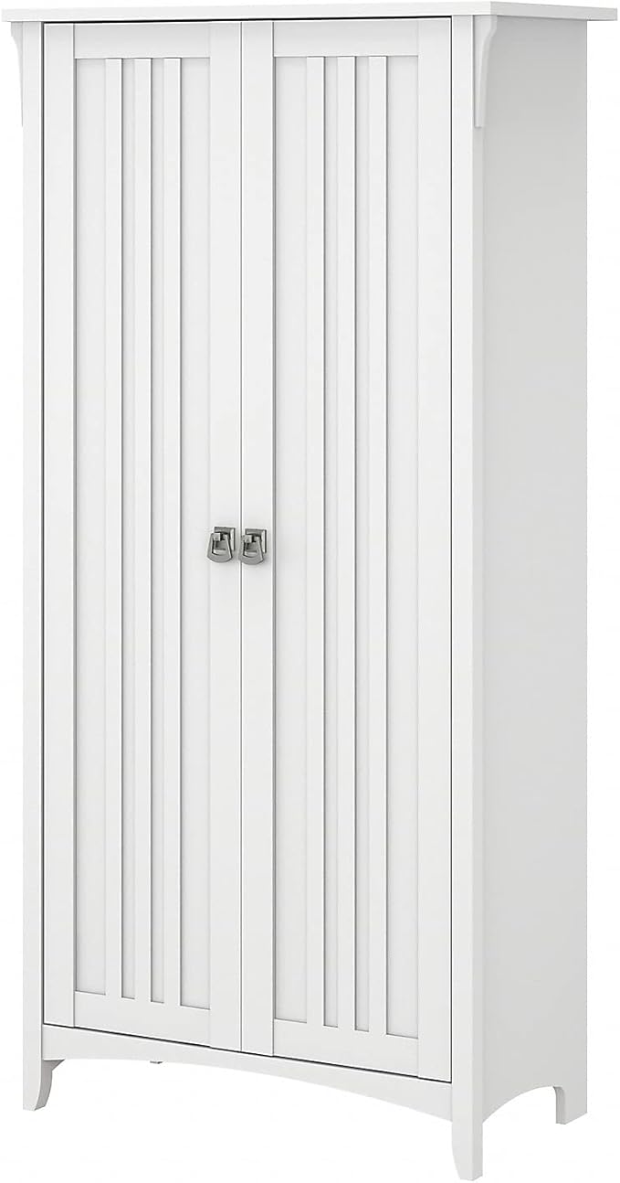 SAS332DG-03 Salinas 62.95-Inch Tall Storage Cabinet with 4 Shelves, Driftwood Gray