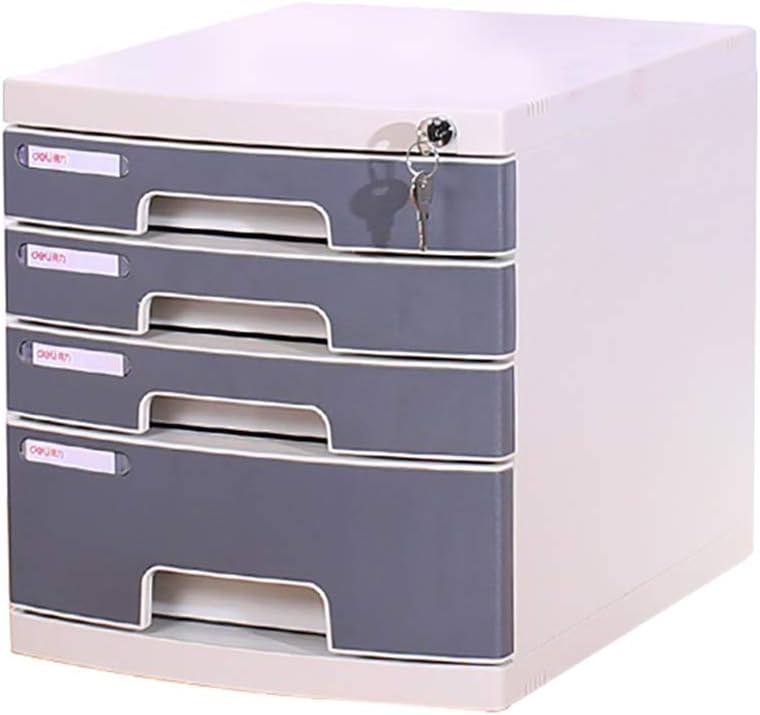 File Cabinet File Drawer Desktop - with Lock Drawer Storage Cabinet, 4/5/6/7 Tier File Cabinet