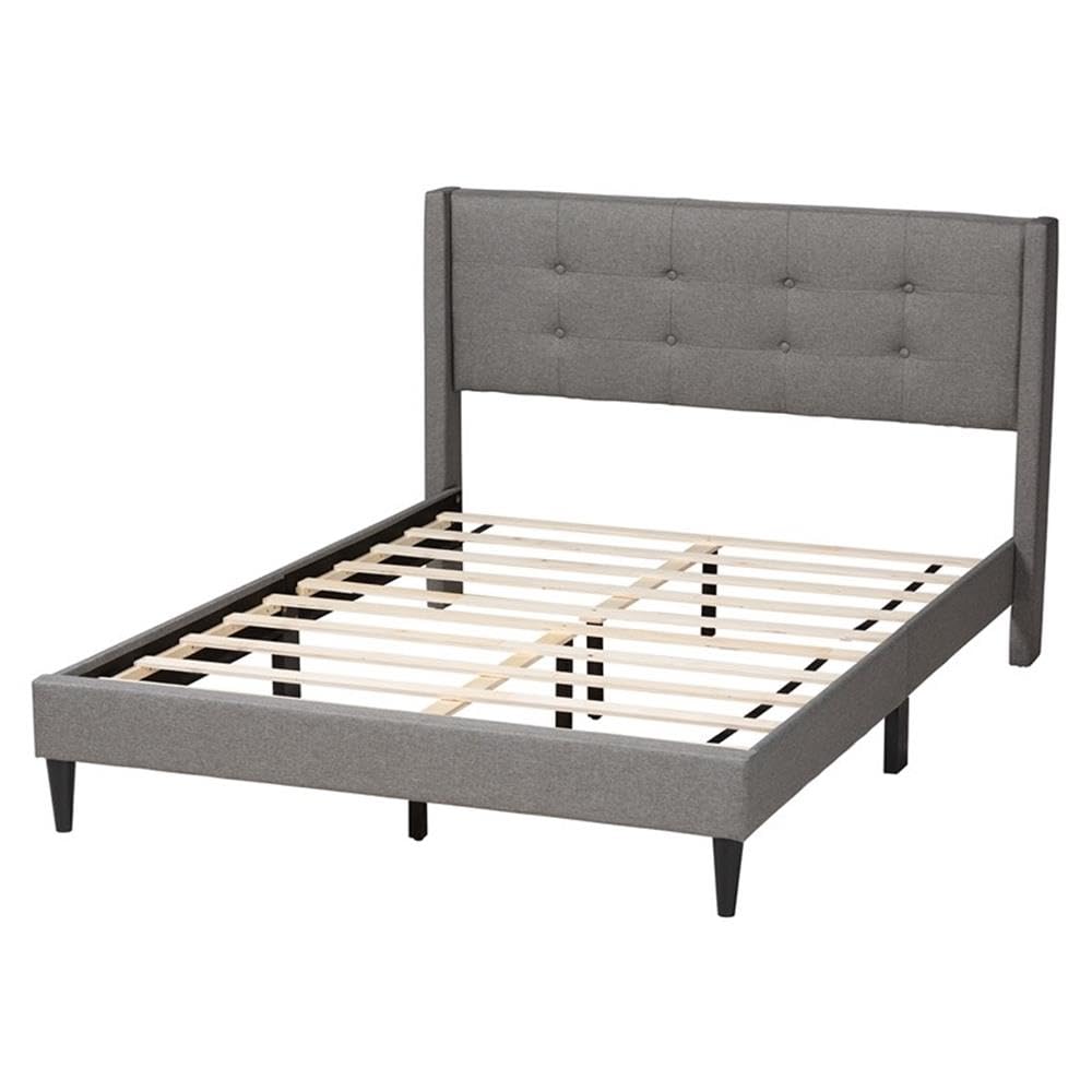 Casol Mid-Century Modern Transitional Grey Fabric Upholstered