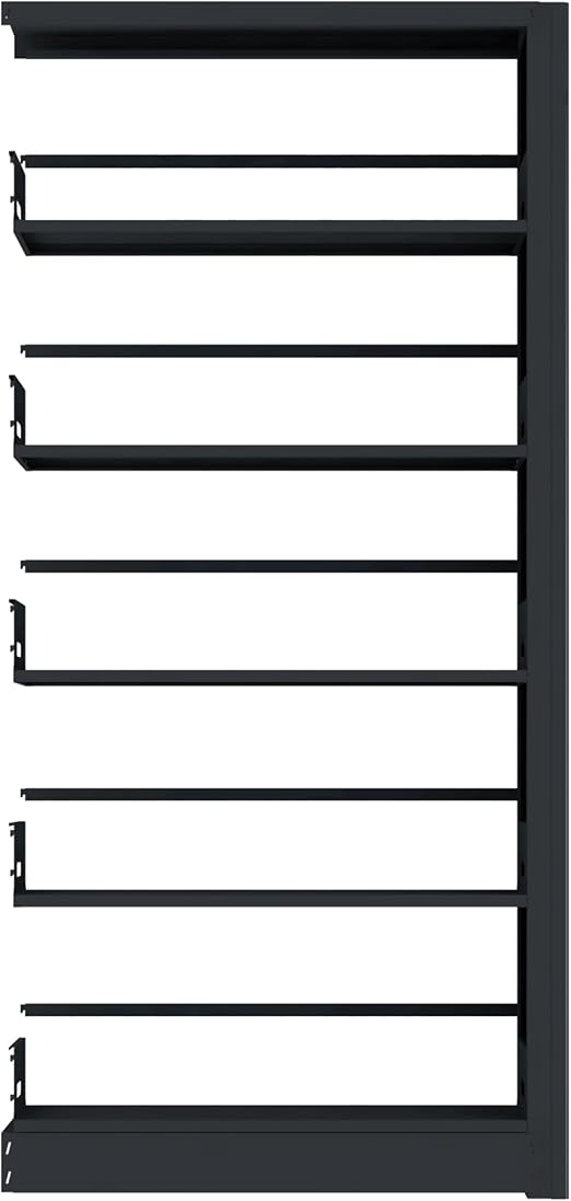 69" Tall Heavy-Duty Bookshelf, 5-Tier Metal Bookshelf with Adjustable Shelves