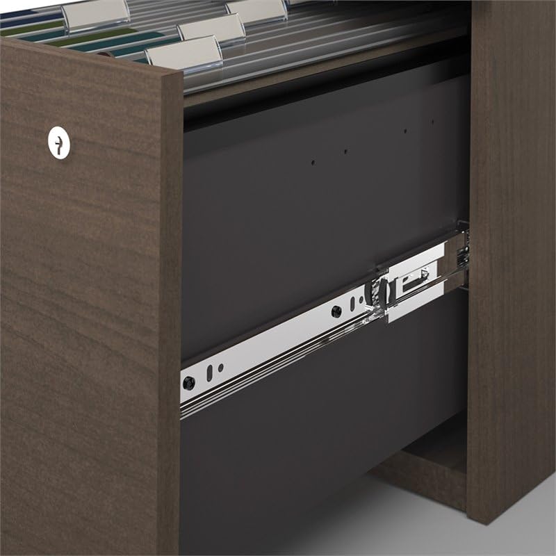 Modern Contemporary U-Shaped Wood Computer Desk with Hutch