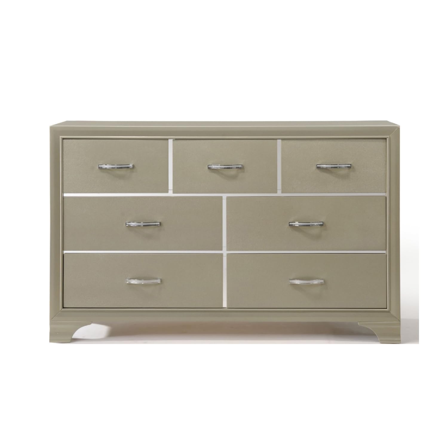 Acme Carine 7 Drawer Dresser in Champagne